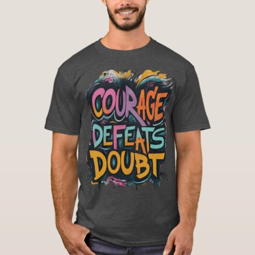 Courage defeats doubt T_Shirt