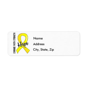 Courage Faith Hope 5 Bladder Cancer Label