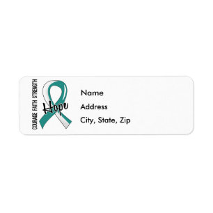 Courage Faith Hope 5 Cervical Cancer Label