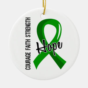 Courage Faith Hope 5 Organ Donation Ceramic Ornament
