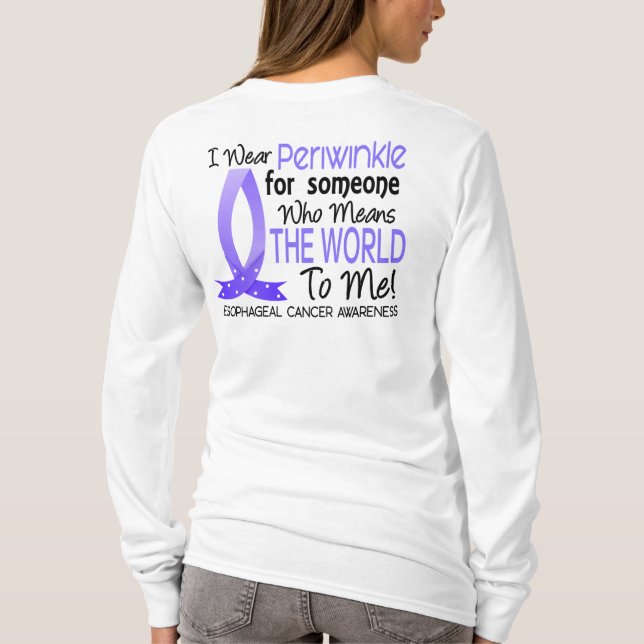 Courage Faith Strength Hope Esophageal Cancer T-Shirt (Back)