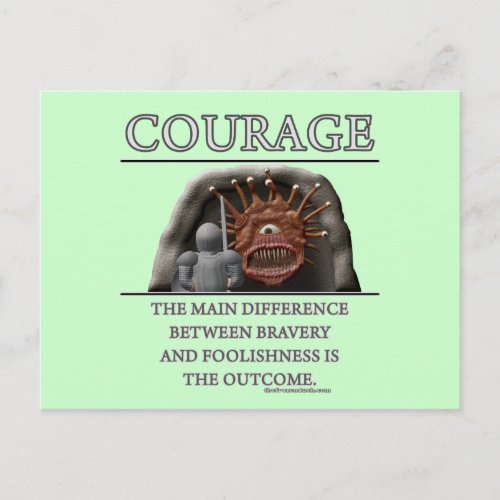 Courage Fantasy deMotivator Postcard