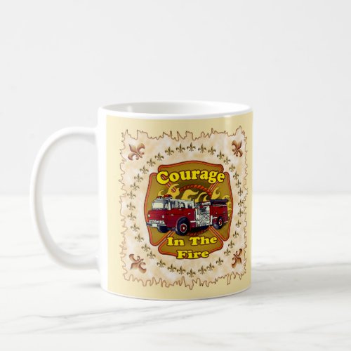 Courage Firetruck custom name mug