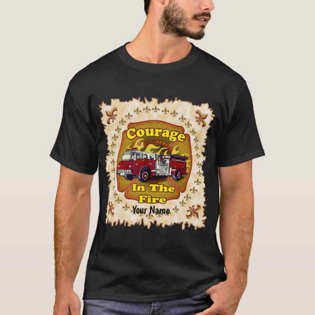 Courage Firetruck Firefighter t-shirt (Front)