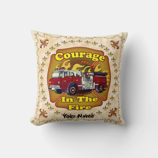 Courage Firetruck pillow (Front)