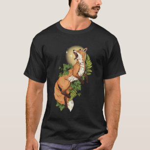 Courage Forest Witch Red Fox Wildlife Green Witch  T-Shirt