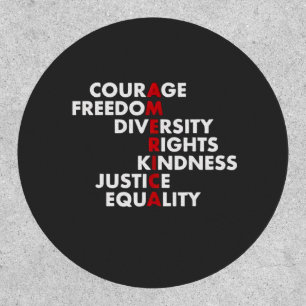 Courage  Freedom Diversity Rights Kindness Patch