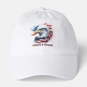 Courage & Freedom USA Flag Patriotic Gift Hat
