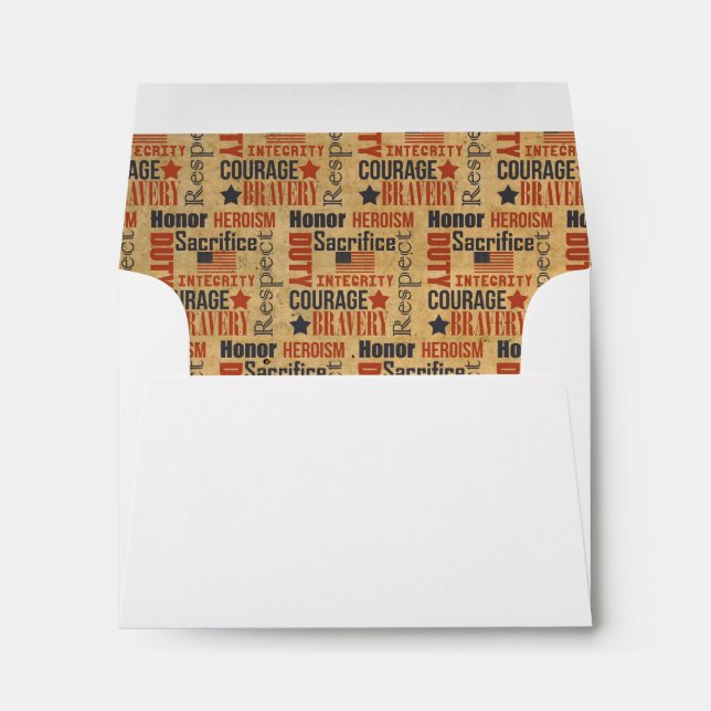 Courage, Honor, Duty Army Boot Camp Soldier Envelope (Back (Bottom))