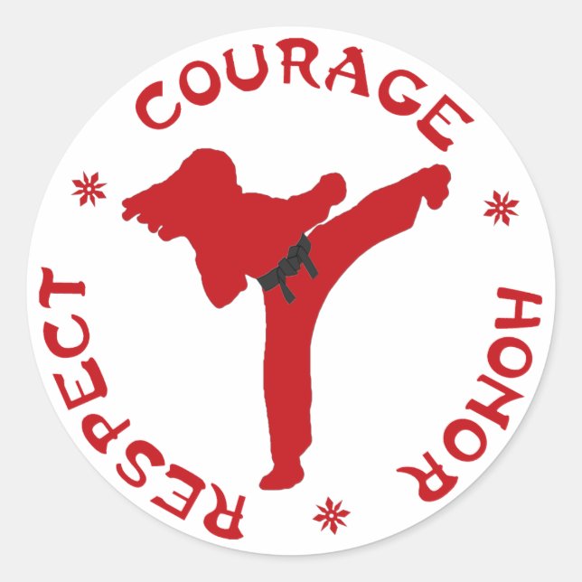 Courage Honor Respect Lady Stickers (Front)