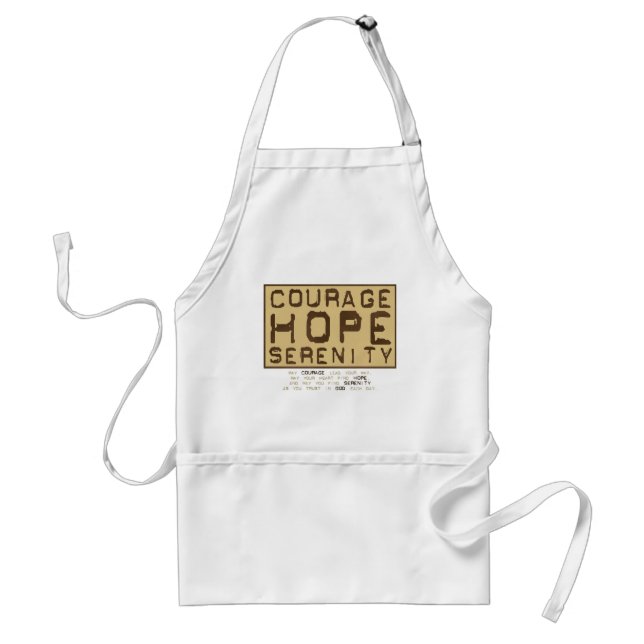 Courage Hope Serenity (1) Adult Apron (Front)