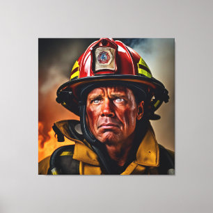 Courage in the Inferno Canvas Print
