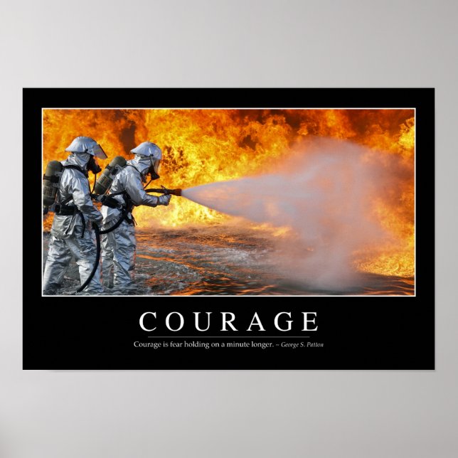 Courage: Inspirational Quote Poster (Front)
