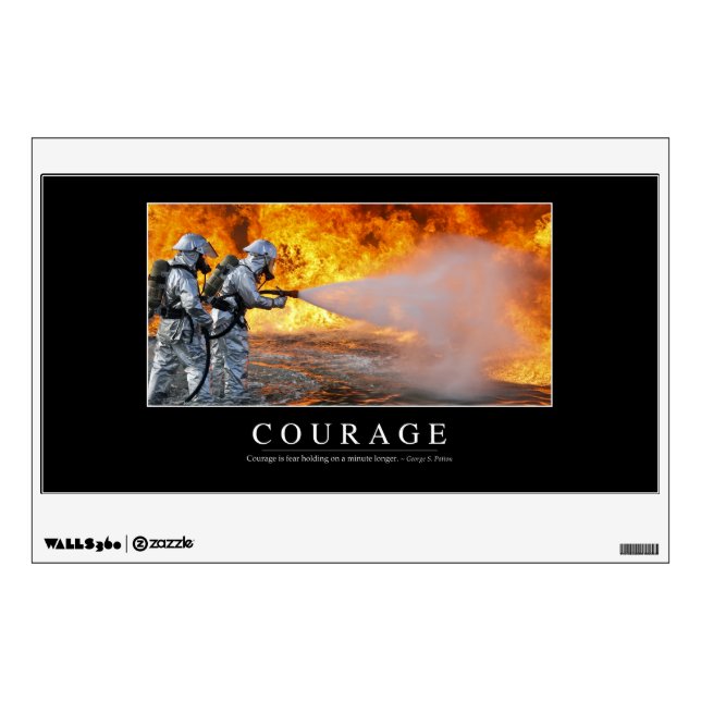 Courage: Inspirational Quote Wall Decal (Front)