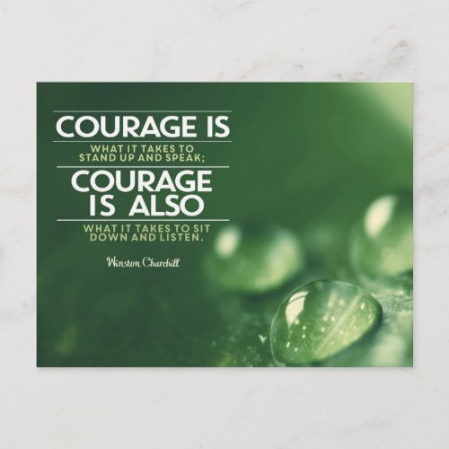 Courage Is What It Takes Postcard