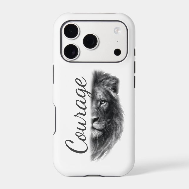 Courage Lion Artistic Minimal- Case-Mate iPhone Case (Back)