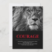 Courage Lion Motivational Inspirational (Front)