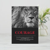 Courage Lion Motivational Inspirational (Standing Front)