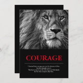 Courage Lion Motivational Inspirational (Front/Back)