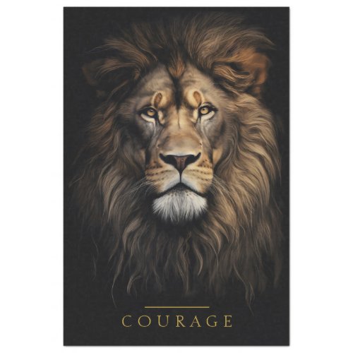 Courage Lion Portrait Tissue Paper