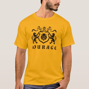 Courage Lions Blazon T-shirt by LVMENES at Zazzle