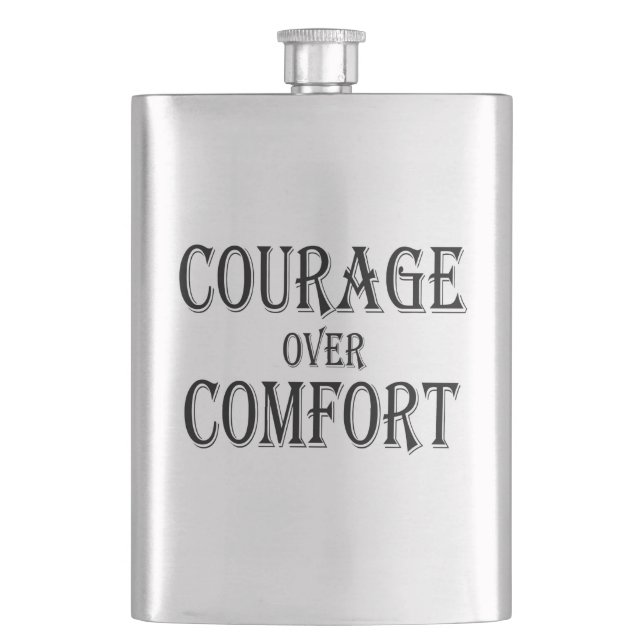 Courage Over Comfort Flask (Front)
