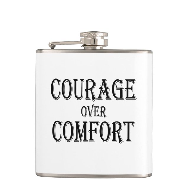 Courage Over Comfort Flask (Front)