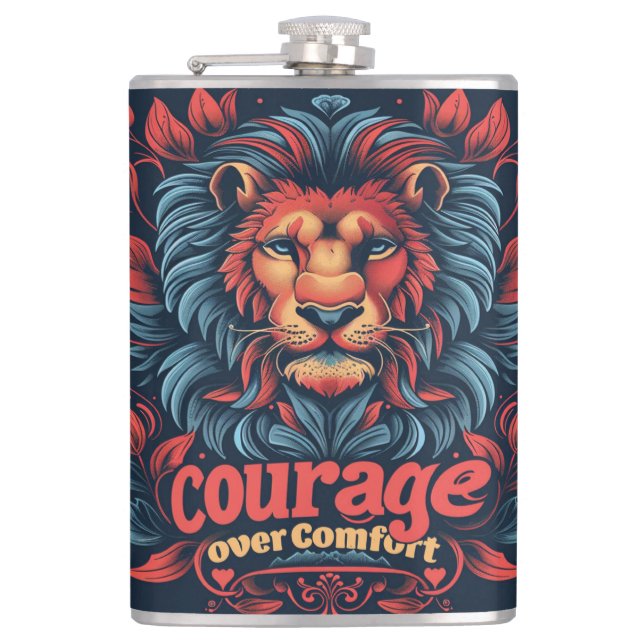 Courage over Comfort Flask (Front)