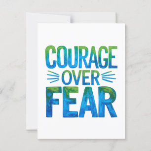 Courage over fear postcard