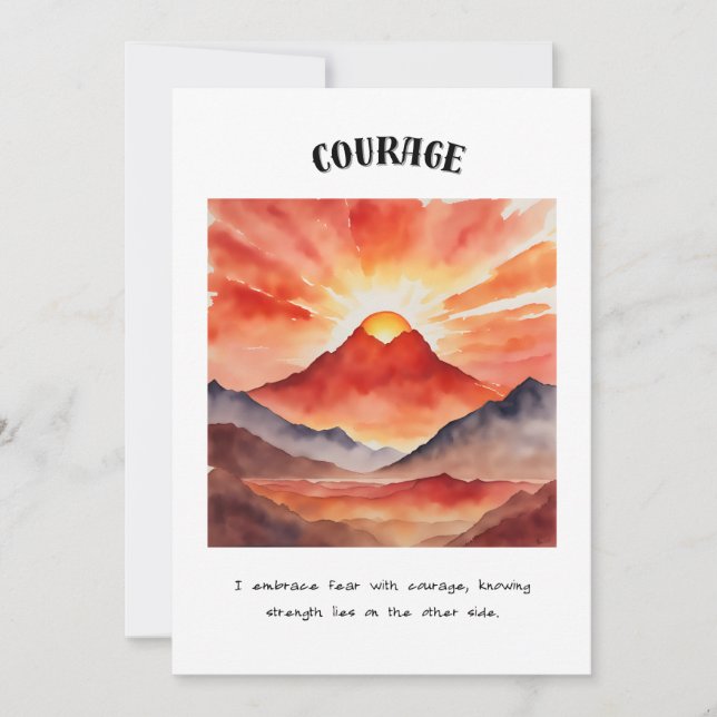 Courage Positive Affirmation Card (Front)