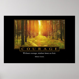 Courage Poster: Baltasar Gracian Poster