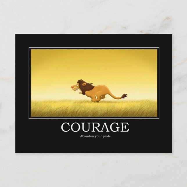 Courage Poster Postcard (Front)