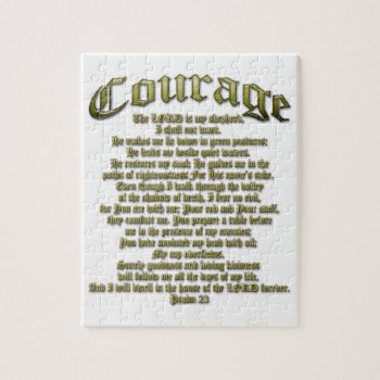 Courage - Psalm 23 Jigsaw Puzzle by SteelCrossGraphics at Zazzle