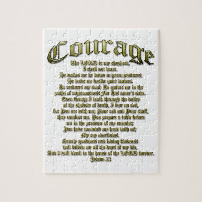 Courage - Psalm 23 Jigsaw Puzzle (Vertical)