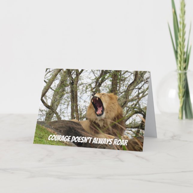 Courage Quote Greeting Card (Front)