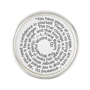 courage quote lapel pin
