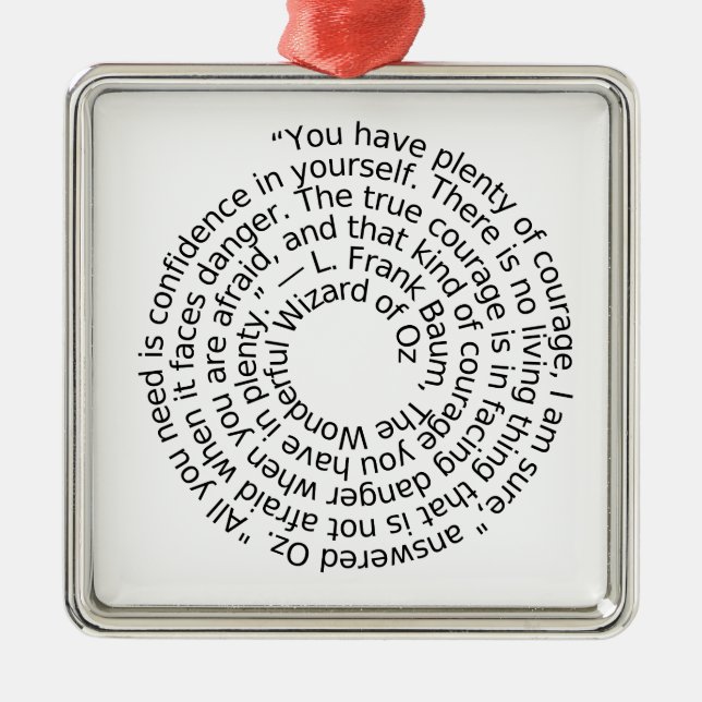 courage quote ornament (Front)