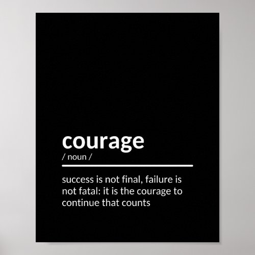 Courage Quote Poster