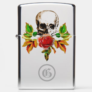 Courage Rose & Skull Zippo Lighter