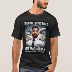 Courage Saves Lives – Captain Smit Machchhar Tribu T-Shirt