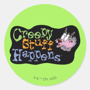 Courage the Cowardly Dog Creepy Stuff Happens Classic Round Sticker