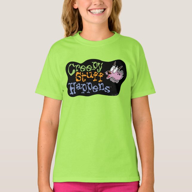 Courage the Cowardly Dog | Creepy Stuff Happens T-Shirt (Front)