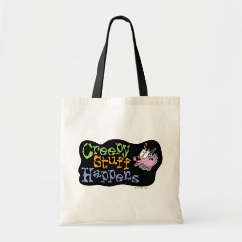 Courage the Cowardly Dog  Creepy Stuff Happens Tote Bag