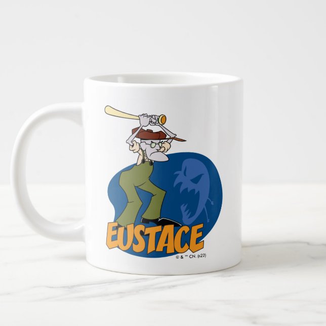 Courage the Cowardly Dog | Eustace Graphic Giant Coffee Mug (Left)