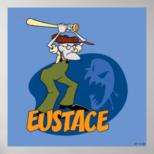 Courage the Cowardly Dog Eustace Graphic Poster