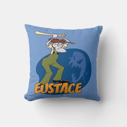 Courage the Cowardly Dog  Eustace Graphic Throw Pillow
