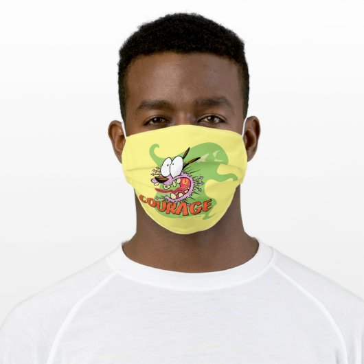 Courage the Cowardly Dog | Ghost Graphic Adult Cloth Face Mask (Worn)