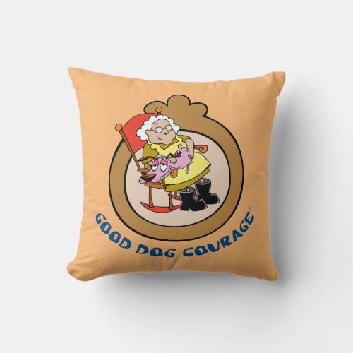 Courage the Cowardly Dog  Good Dog Courage Throw Pillow