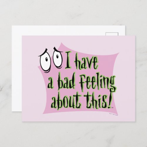 Courage the Cowardly Dog  I Have a Bad Feeling Postcard