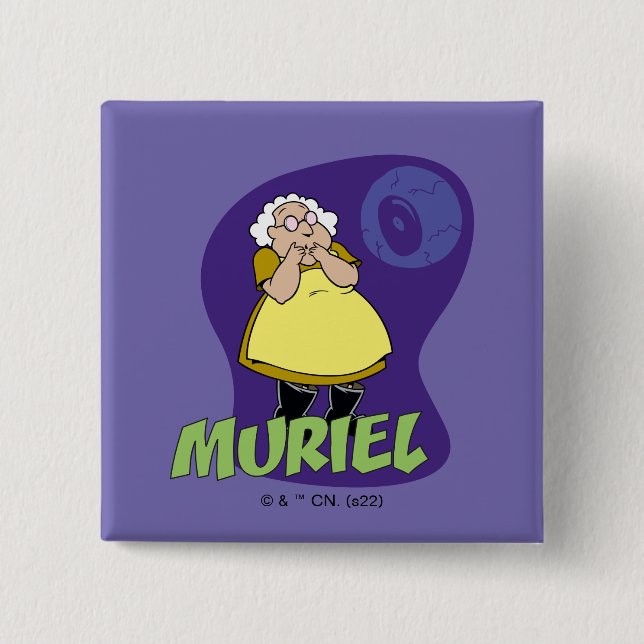 Courage the Cowardly Dog | Muriel Graphic Button (Front)